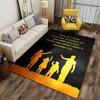 Bible Verse Family Silhouette Carpet Suitable As a Non-slip Mat for the Living Room or Bedroom Sofa