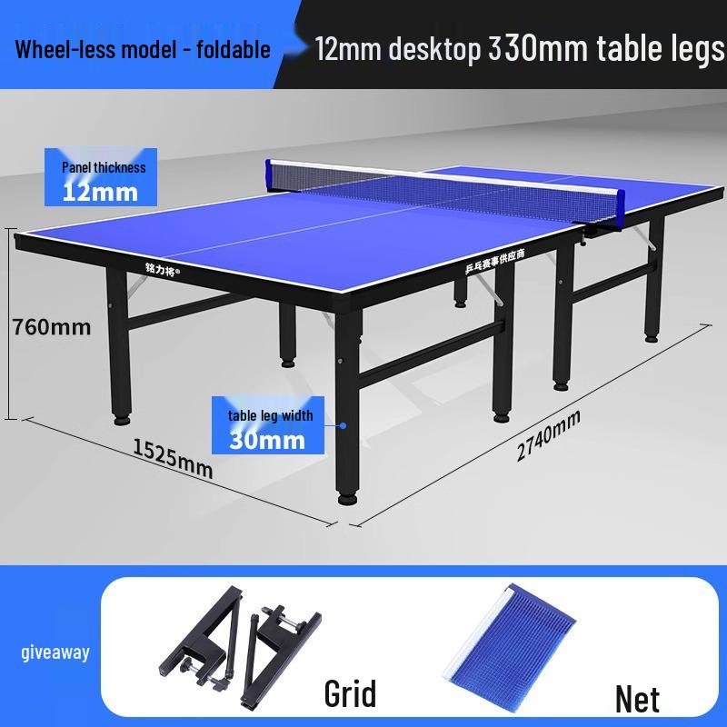 Folding Indoor Standard Size Movable Table Tennis Table with Free Shipping