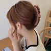 Arc Shape Hair Claw Non-slip Crossing Teeth Solid Color Decorative Tight Frosted Large Shark Hair Clamp Styling Tool