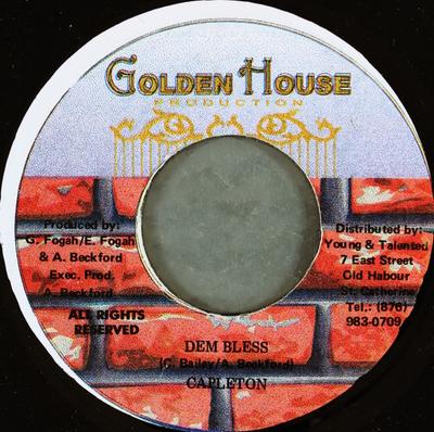7inch Record CAPLETON - Dem Bless NONE Golden House Pr Jamaica Reggae, Ska & Dub Used