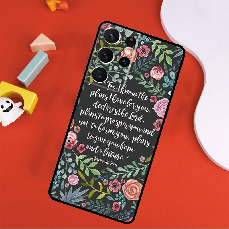 Bible Verse Phone Case For Samsung Galaxy S24 Ultra S25 Ultra S9 S10 S20 S21 S22 S23 Plus S24 FE Cover