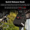 Motorcycle Saddle Bag Quick Release Luggage Bag Large Capacity Storage Organizer 13L with Support Panel Removable Waterproof
