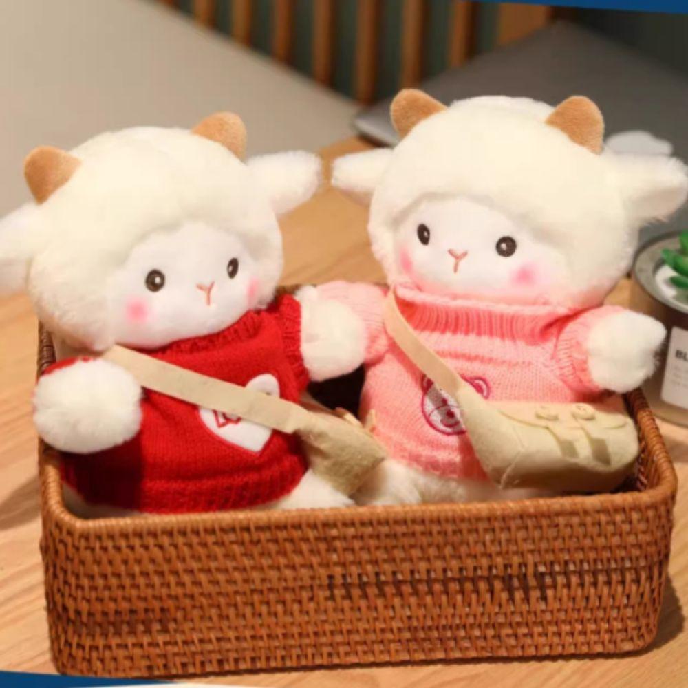 Soft Lamb Doll Plush Toy Kawaii Stuffed Soft Animal Toy Sheep Plush Dolls Car Interior Decoration