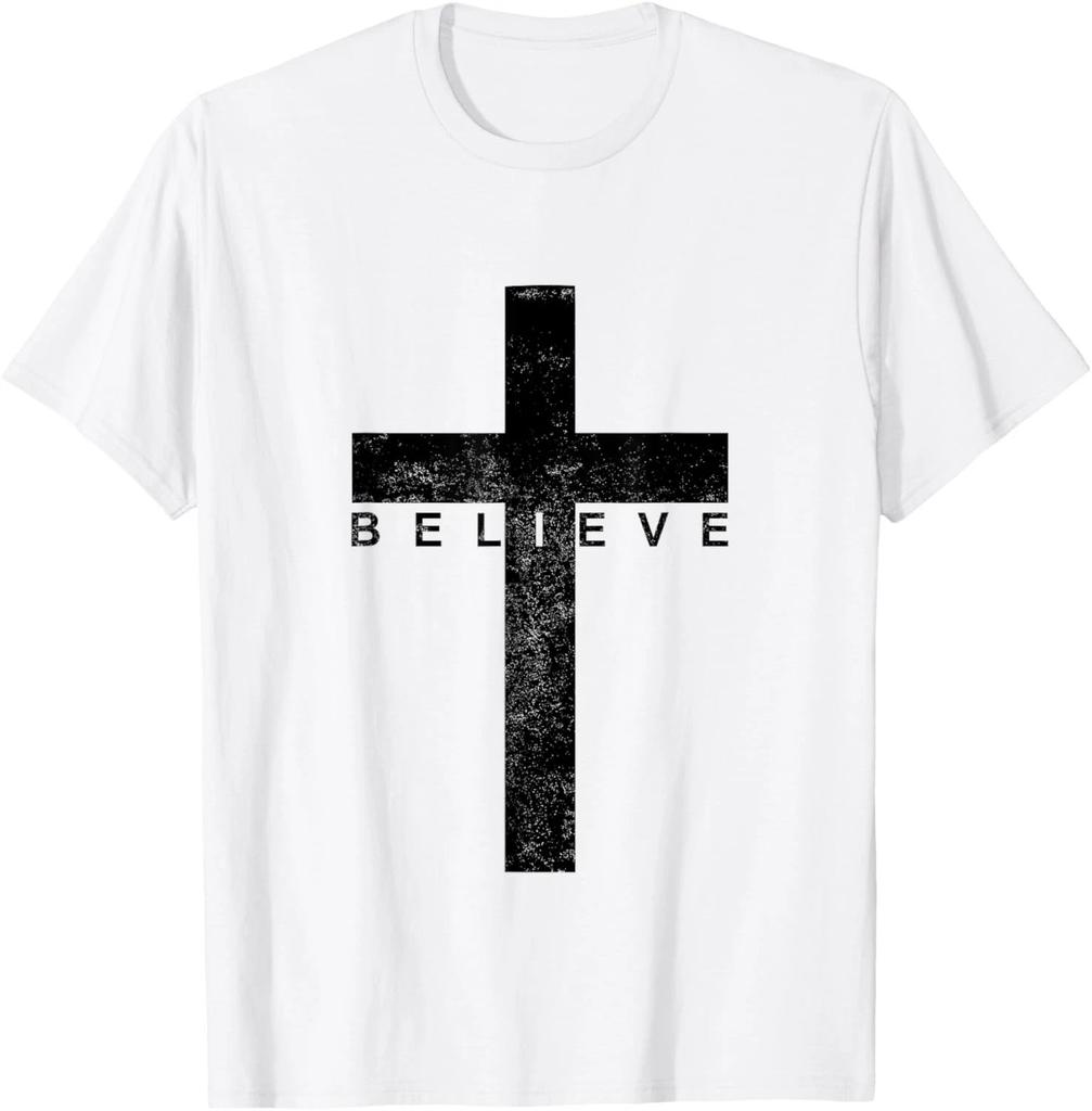 Believe In Cross, Christian Saying T Shirt