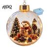 Cute Forest Animal Ornaments Christmas Story Ornament 3.15" Ball Hanging Decoration with Mini Holiday Scene Clear Plastic Sphere Decor Inside,