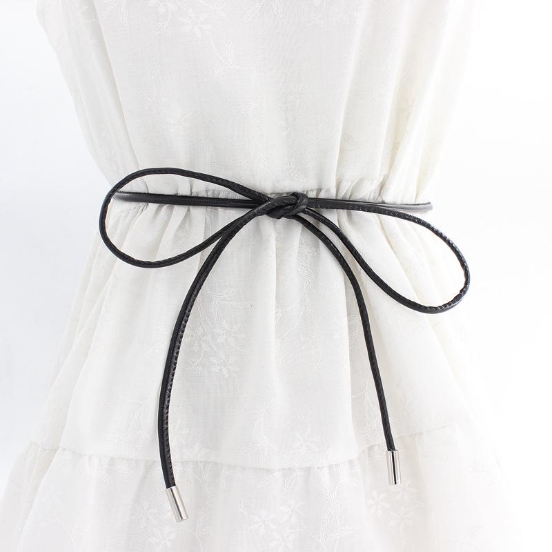 Waist Chain, Thin Belt, Simple Decorative Straps, With Dress And Bow Waist Rope For Women