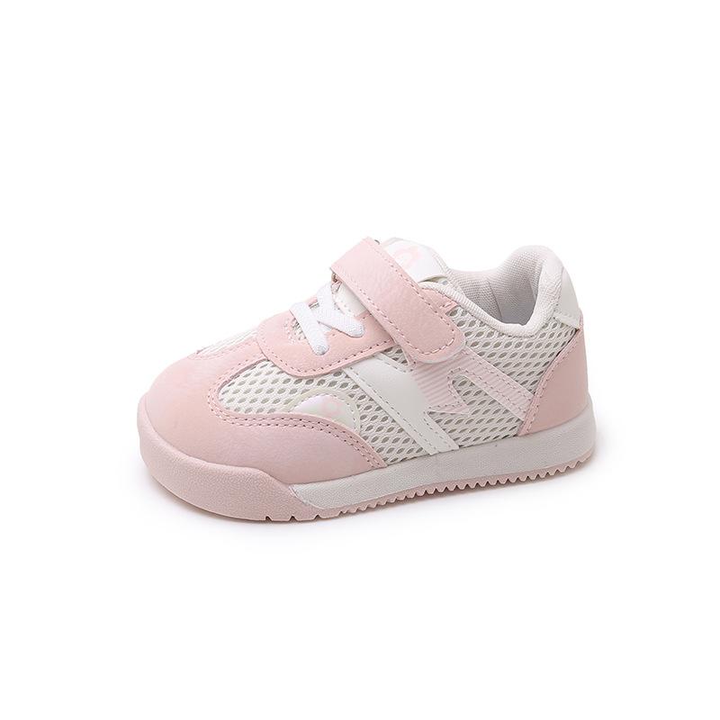 2025 children's spring and summer new board shoes girls double mesh breathable sports shoes children's baby shoes non-slip breathable board shoes