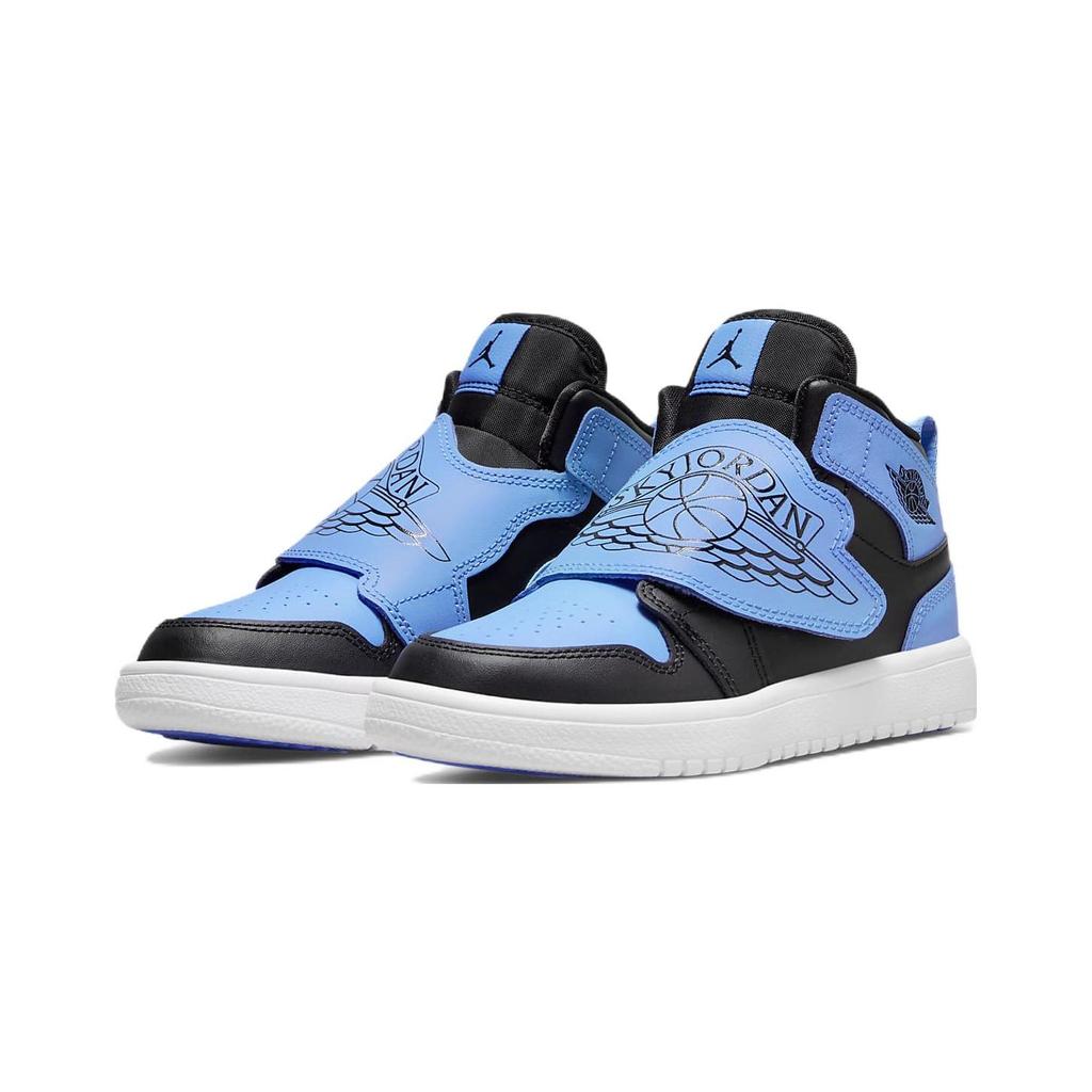 Air Jordan Sky Jordan 1 PS University Blue Kids Sneakers Black White BQ7197-041