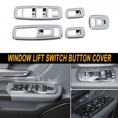 Chrome Window Lift Switch Button Cover Trim For Dodge Ram 1500 2018+ Accessories
