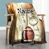 Football Book Customize Your Name Blanket Cozy Personalized Blanket Ultra-Soft Throw For Living Room Home Decor Nap Livingroom for All Occasions