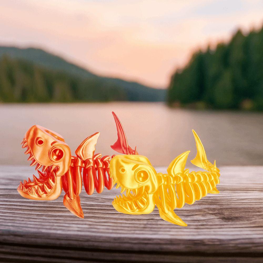 Handmade 3D Printed Shark Bones PLA Plastic Action Model Shark Simulation Shark Tabletop Ornament