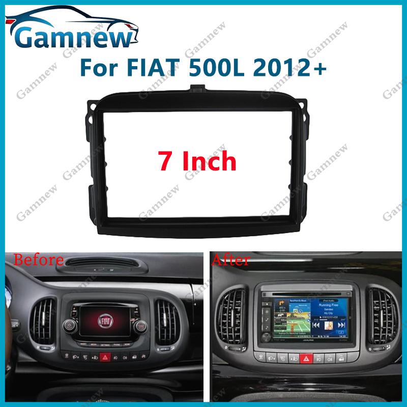 

7 inch 2DIN Car Fascia Radio Panel For Fiat 500L 2012+ Frame Kit Install Facia Face Plate 178x100mm