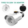 220V Typ 2 Stecker zu Schuko-Steckdose, EV Auto Zubehör Stecker für EV Ladegerät EV Stecker