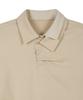 Yusentig Double Collar Slim Asymmetrical Collar T-Shirt Beige Aw5Me43391