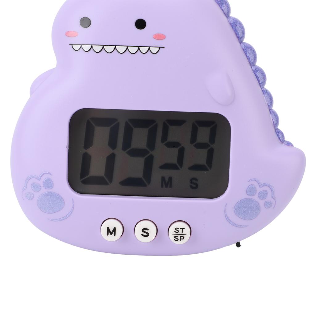 Purple Dinosaur Timer Cartoon Animal Shape Kids Study Timer New Countdown Timer  for Students