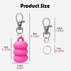 Practical Donut Silicone Keychain Cap Accessories Portable Durable Holder Keychain Compatible For Lipgloss Storage And Balm Cap