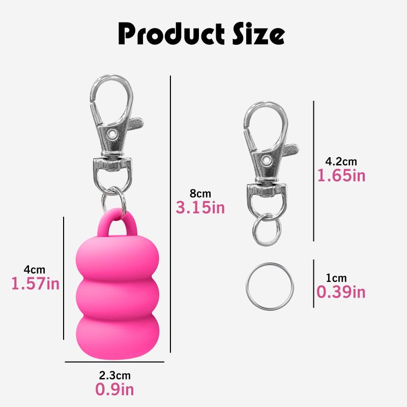 Practical Donut Silicone Keychain Cap Accessories Portable Durable Holder Keychain Compatible For Lipgloss Storage And Balm Cap