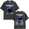 Rapper Pitbull Im Back Tour 2026 Merch Magliette Nord America Concerto Maglietta Regali per Fan Unisex Moda Donna Magliette Vintage Top