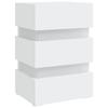 Maison Exclusive - Table de chevet à LED blanc 45x35x67 cm bois d'ingénierie