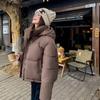 Down cotton jacket women's short 2025 winter new student hooded cotton jacket Korean version thickened bread jacket padded jacket