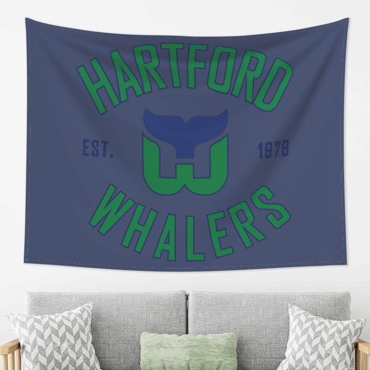 Hartford Whalers CT Tapestry Wall Hanging Aesthetic Home Decoration Tapestries for Living Room Bedroom 74x94cm(29x37in)