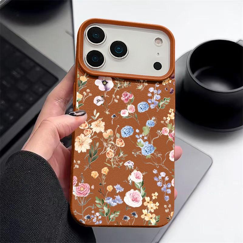 Elegant Floral Vine Pattern Anti-Yellowing TPU Case with Full-Body Shockproof Protection for iPhone 17 Pro Max Air 16e 16 15 14 13