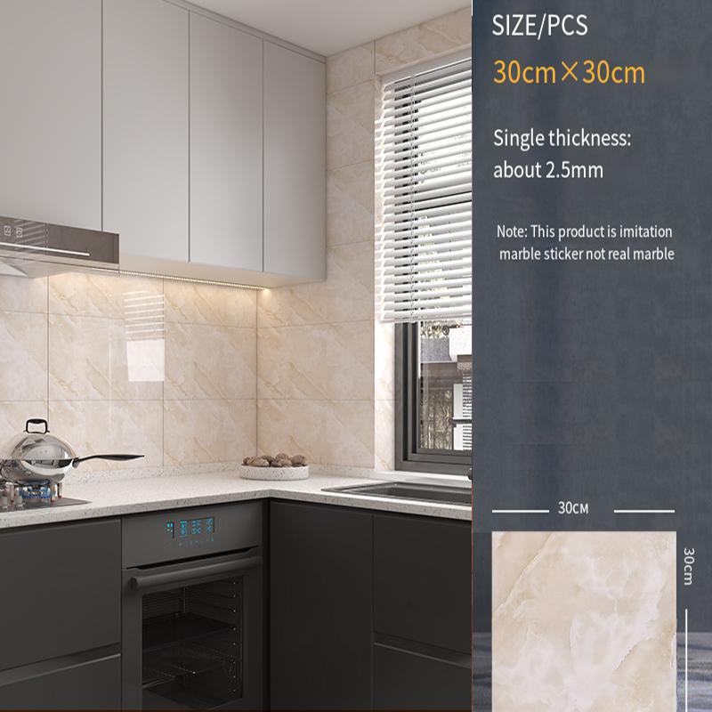 

30*30 см Имитация мрамора Плитка 3D Кухня Ванная Водонепроницаемая Самоклеящаяся Наклейка На Стену Украшения Стены Влагостойкие Обои 30pcs-30x30cm