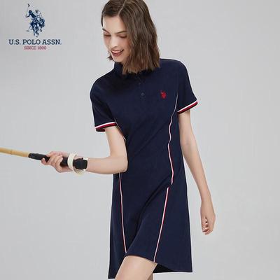 Robe polo A-line à manches courtes pour femme