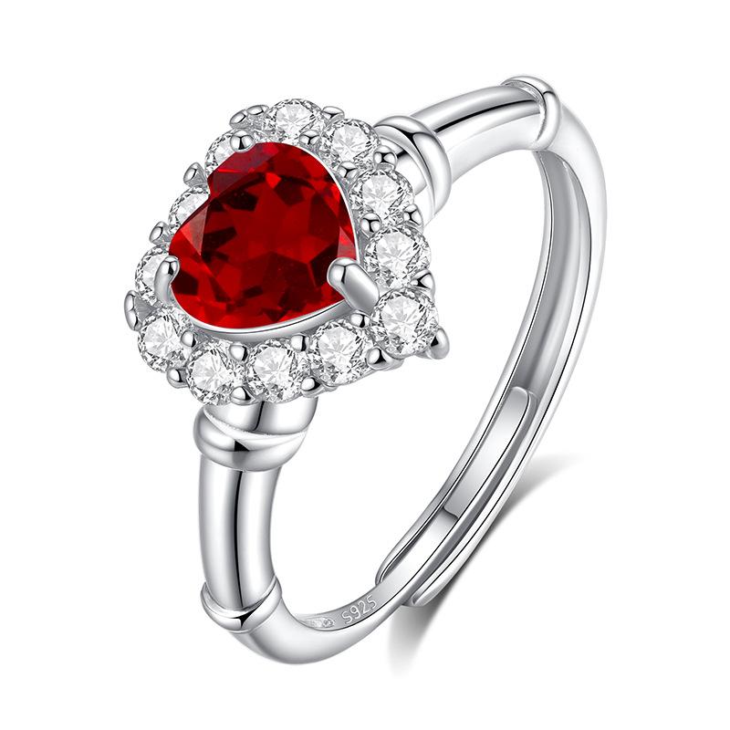 

Natural Gemstone S925 Silver Ring, Twisted Arm Design, Women s Adjustable Fashion Jewelry