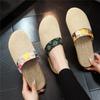 Autumn Cozy Non-slip Breathable Linen Couple Slippers with Stylish, Thick EVA Sole