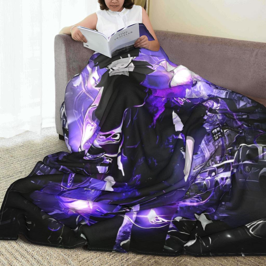 Solo S-ung Jin-woo Leveling Blankets Anime Solo Leveling Plush Vintage Breathable Throw Blankets for Home Winter