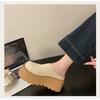 Damen Plateauschuhe Sommer Atmungsaktive Mesh-Hausschuhe Dicke Sohle Zum Hineinschlüpfen Bequeme Lässige Outdoor-Sandalen Rutschfeste Clogs