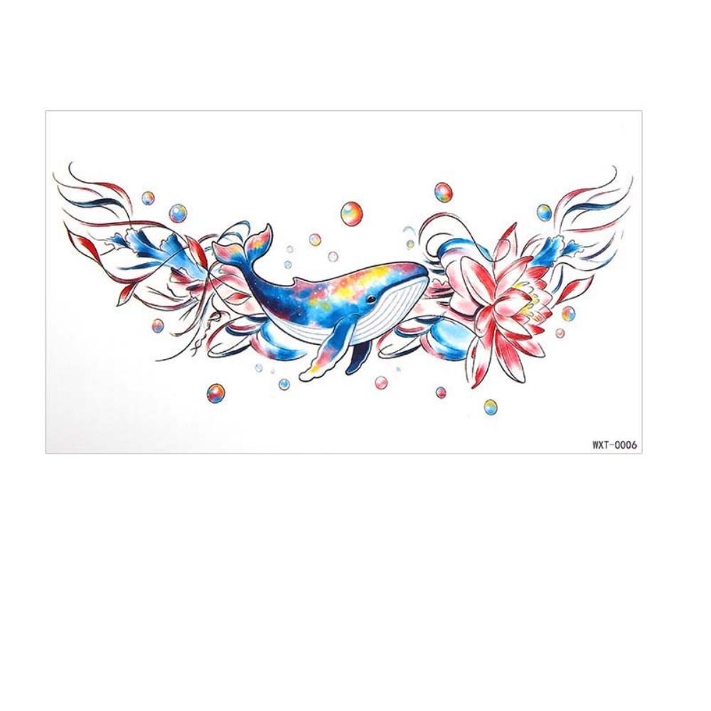 3D Texture Floral Body Art Sticker Crown Cross Wing Temporary Tattoo Instant Decals Music Festival