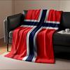 Norwegian Flag Design Blanket Print Blanket Soft and Cozy Perfect for the Living Room Bed Sofa or a Nap,gift