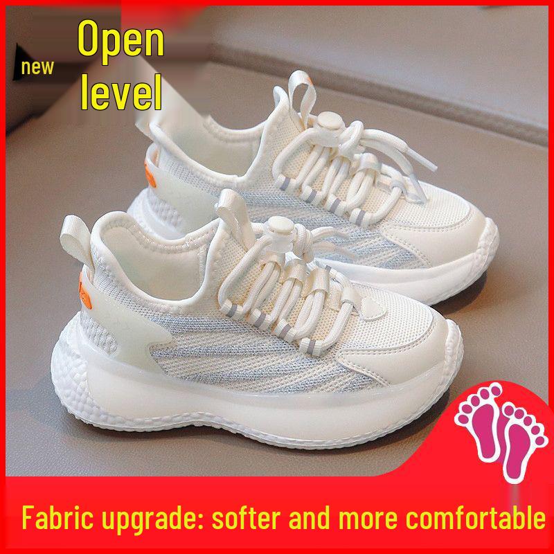 2025 Girls' Soft Sole Mesh Sneakers - Breathable, Non-Slip for Spring & Autumn