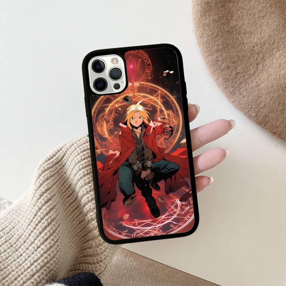 Anime F-Fullmetal A-Alchemist Handyhülle Für IPhone 17 16 15 14 13 Plus 12 11 Pro Max PC+TPU Hüllen Rückseite