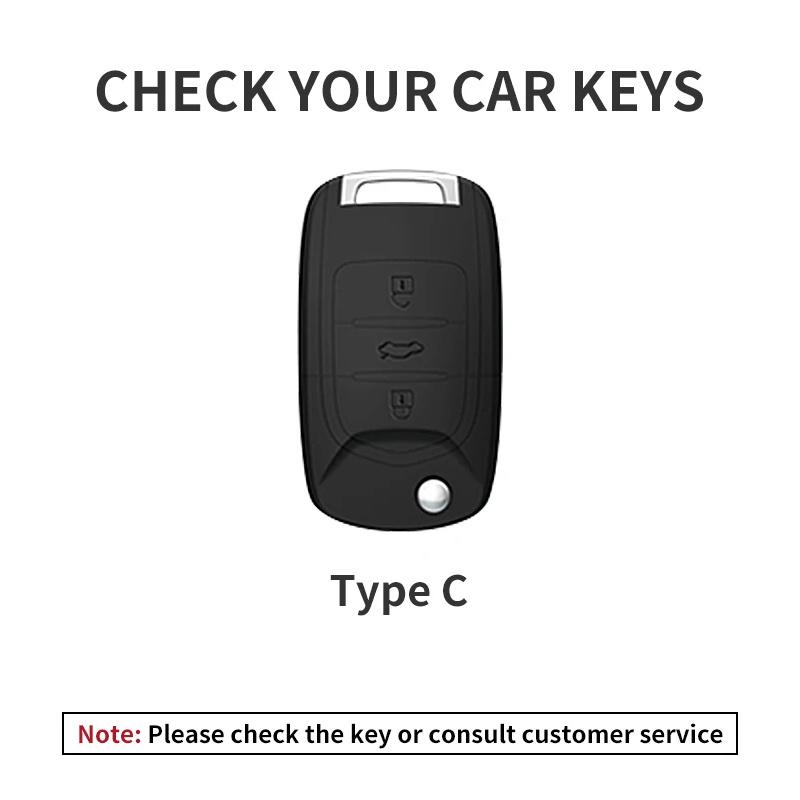 3 Button Leather Car Flip Key Case Cover for SGMW Wuling Hongguang Mini 2025 for Baojun 510 560 730 310W 530 360 200E Key Shell