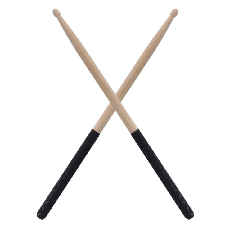 1 Pair Musical Instrument Percussion Accessory Drum Sticks with Non-Slip Handle
