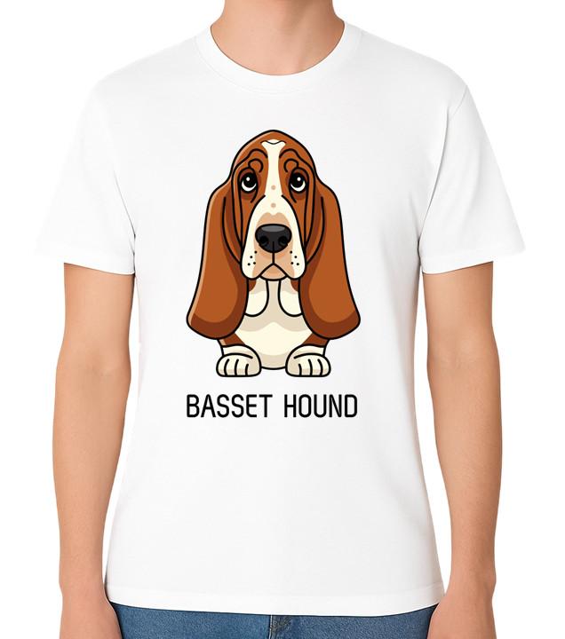 Basset Hound T-Shirt Dog Lover Pet Gift Cute Animal Unisex Tee S разноцветный