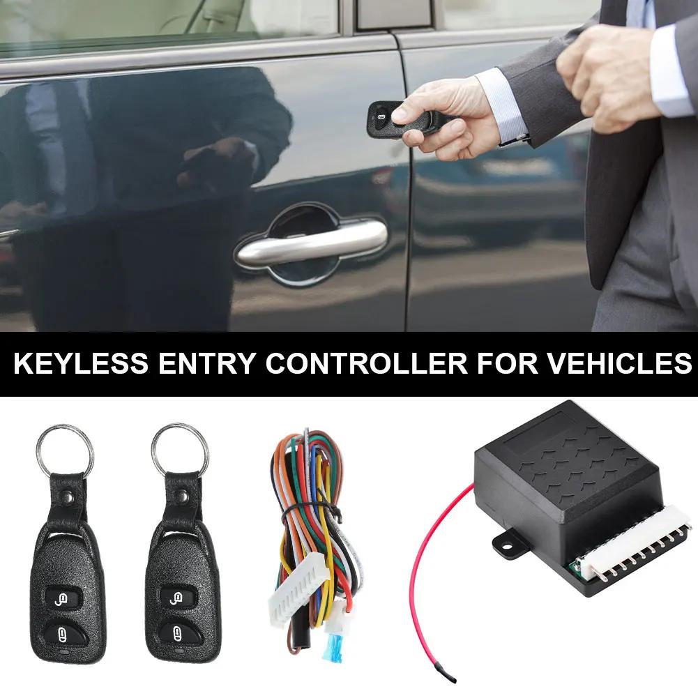 12V Car Remote Central Door Lock Actuator 2 Remote Control Auto Start Stop System Anti-Theft Car Door Lock Locking Car Alarm