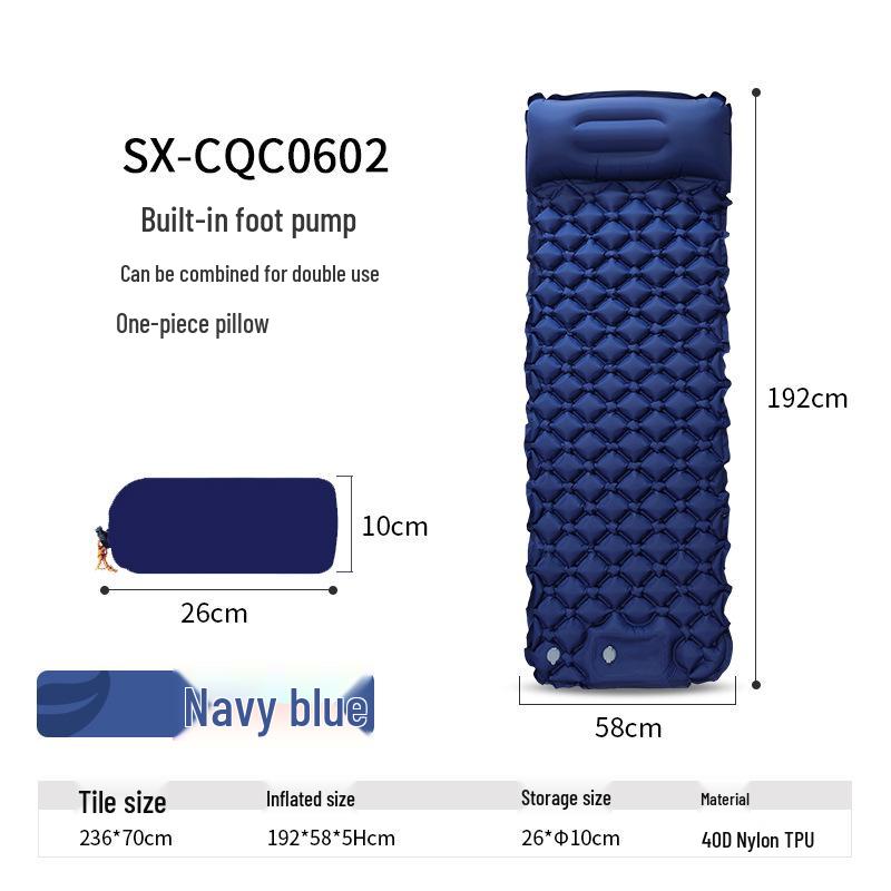 Automatic Inflatable Outdoor Sleeping Pad: Lightweight, Moisture-Proof Mattress for Camping and Car Tent Use.