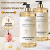 Camellia Shower Gel: 3 Jin Long-lasting Fragrance, Hydrating & Moisturizing, Large Family Pack for Men & Women