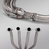 Motorcycle 500RR Full System Exhaust Modification - Stainless Steel Front & Rear Muffler