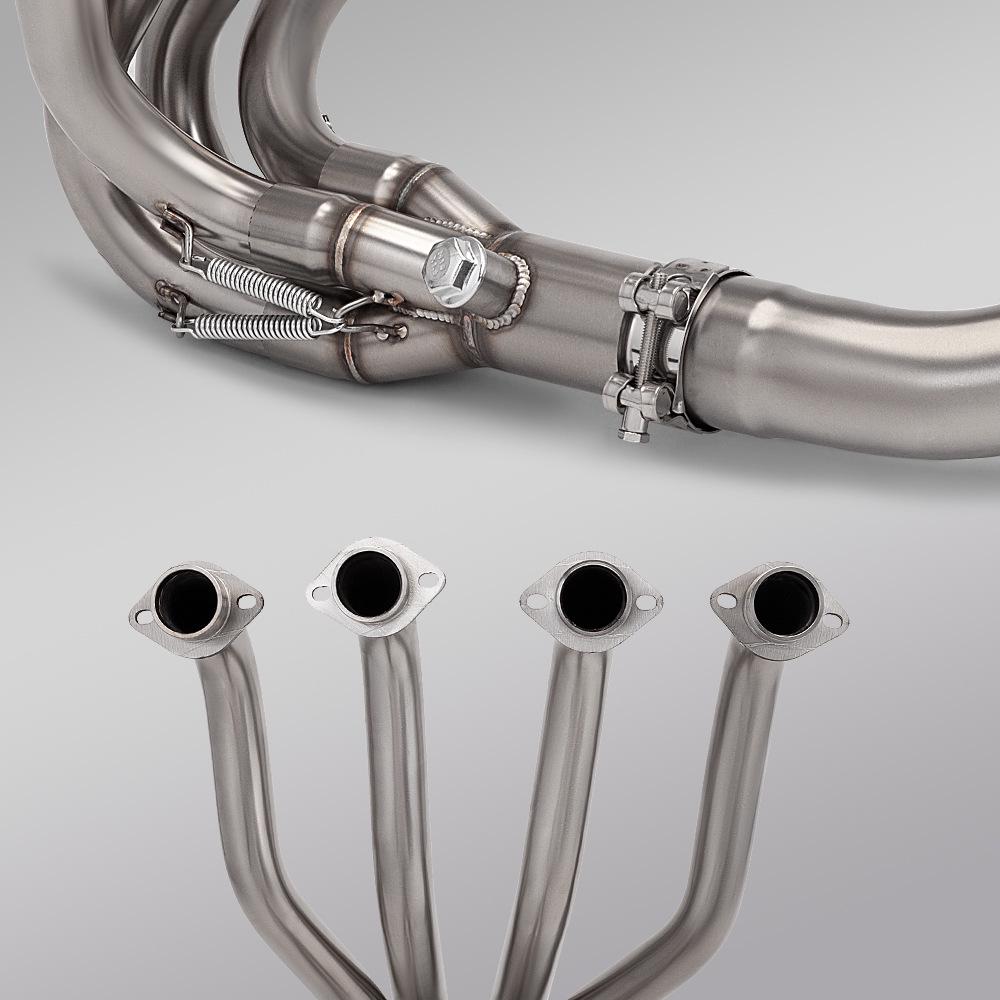 Motorcycle 500RR Full System Exhaust Modification - Stainless Steel Front & Rear Muffler