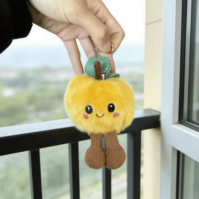 Plush Apple Keychain With Super Soft Short Plush For Kids And Adults