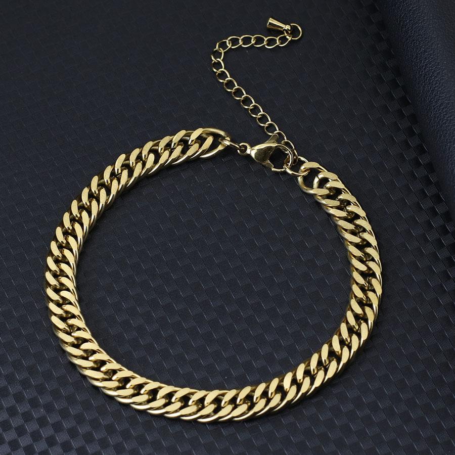 Stainless Steel Cuban Chain Bracelet Men Adjustable Luxury Gold Color Hand Accessories Twisted Link Braslet Gift For Him