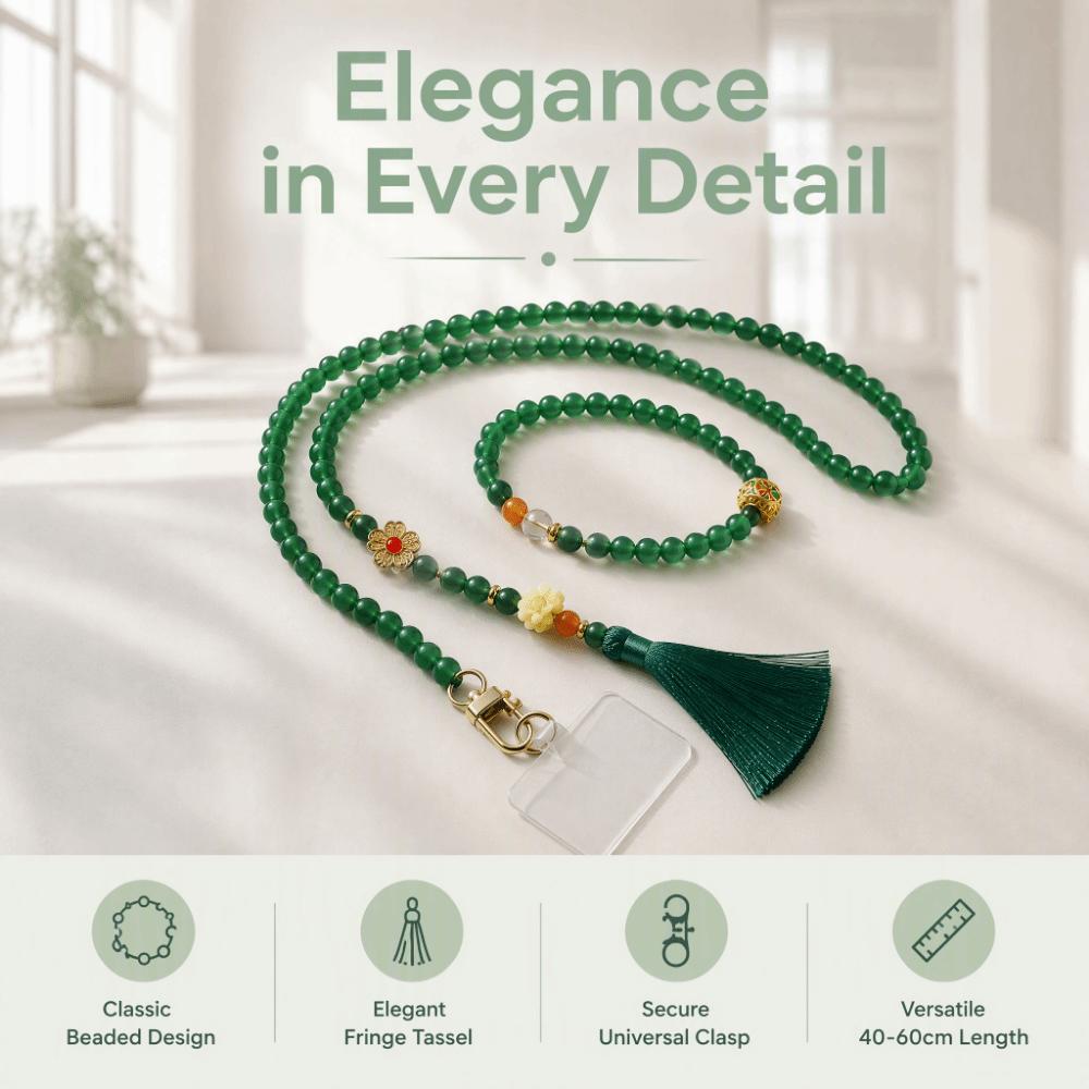 Beaded Anti-Loss Phone Hanger Long Phone Lanyard Crossbody Phone Chain Phone Case Accessory