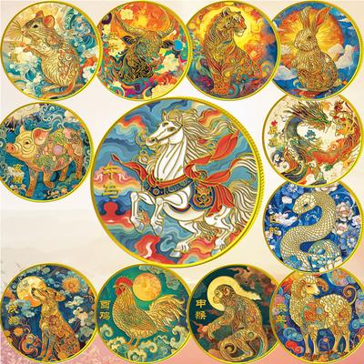 Coin Chinese 2026 12 Zodiac Horse Decoration Colored Commemorative Medal Year Of The Horse High Quality Decorative Coins Gift