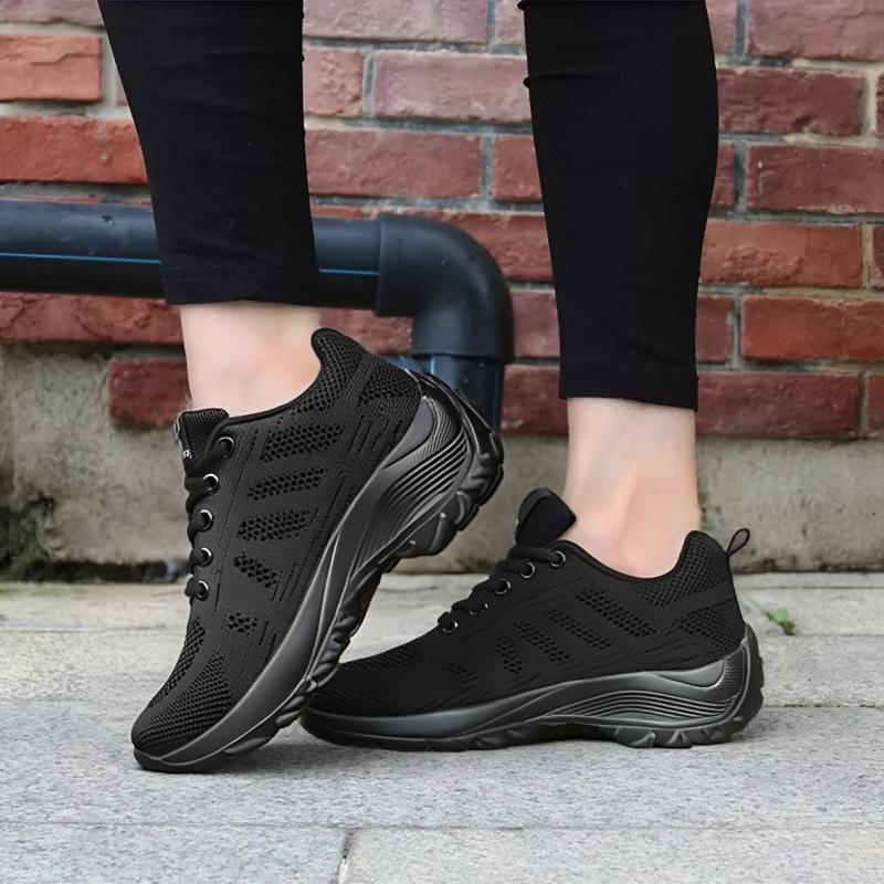 Women'S Fashion Running Shoes Breathable Mesh Fashionable Design Anti Slip Rubber Sole Outdoor Sports Work Leisure Walking Shoes