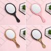 1PC Vintage Oval-Shape HandHeld Mirror Women Girls Standing Makeup Dresser Mirror Vanity Mirror Makeup Supplies